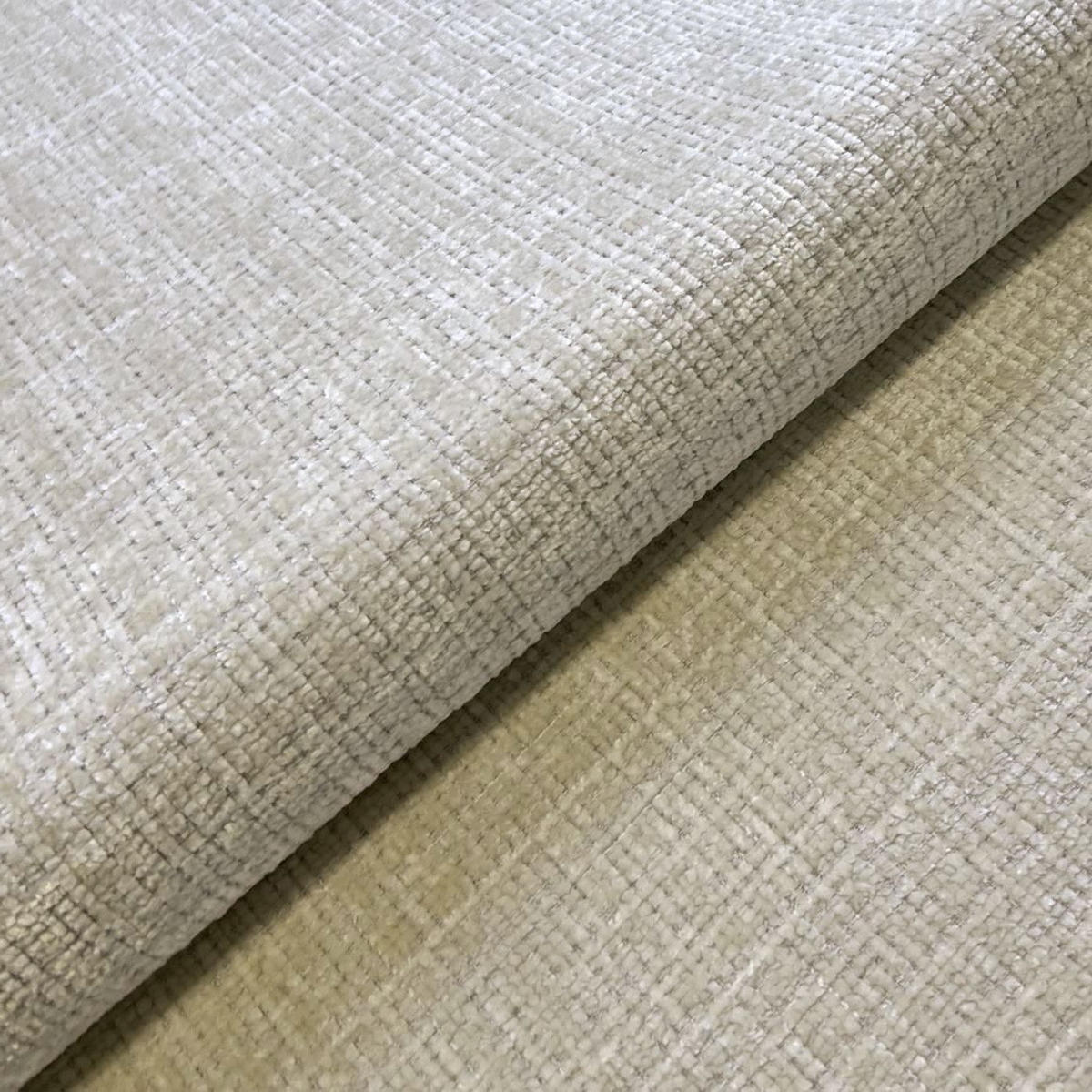ECKSOFA Puffy mit Schlaffunktion und Bettkasten - besonders weich und puffig aus Beige Chenille-Stoff - Ottomane rechts - Beige/Creme, Holz/Kunststoff (266/138cm) - S-Style Möbel
