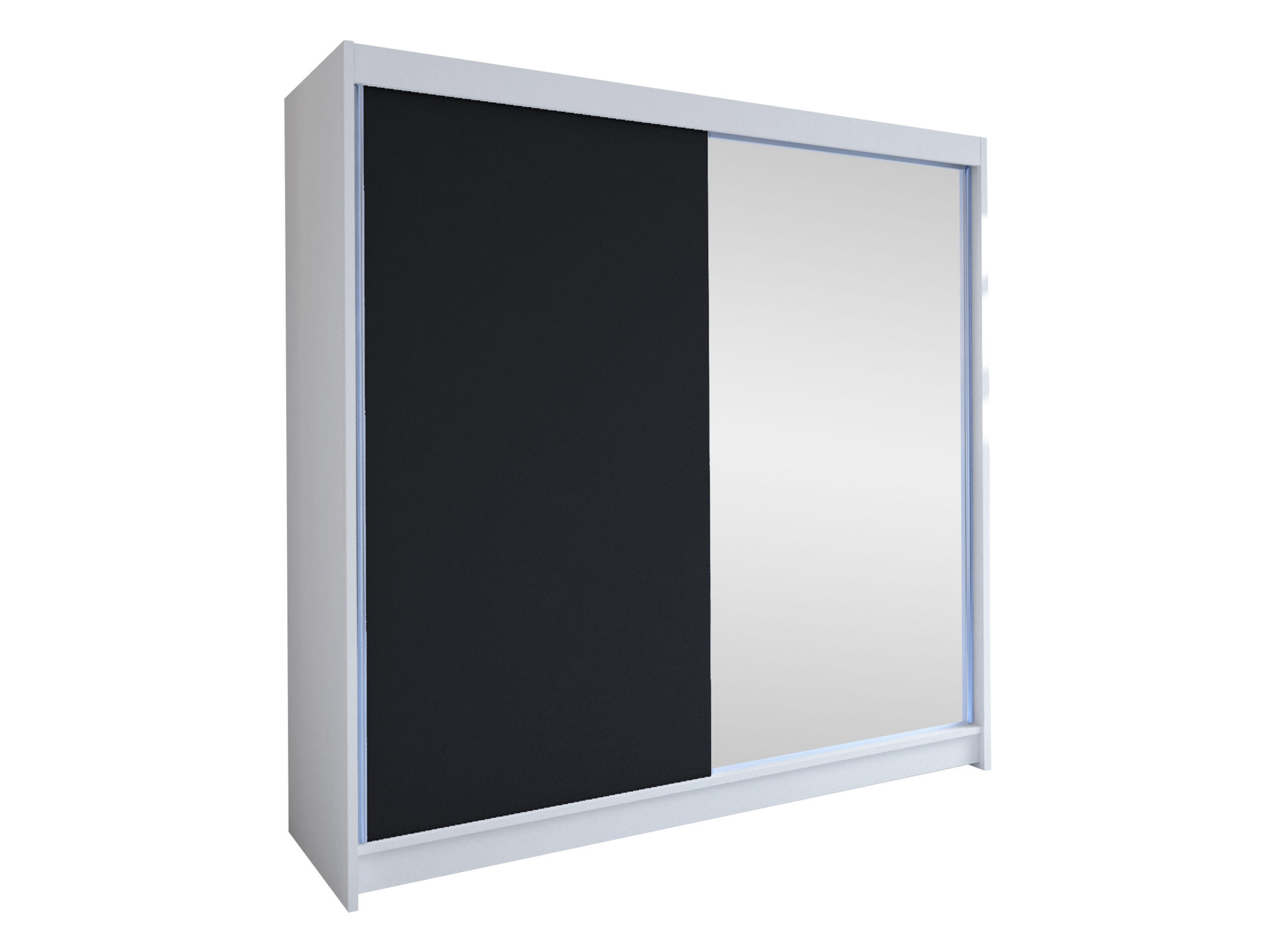 SCHWEBETÜRENSCHRANK Talin I - Silberfarben/Multicolor, Holzwerkstoff/Metall (180/215/58cm) - MIRJAN24
