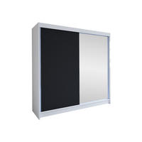 SCHWEBETÜRENSCHRANK Talin I - Silberfarben/Multicolor, Holzwerkstoff/Metall (180/215/58cm) - MIRJAN24