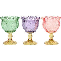 TEELICHTHALTER Valencia 3-tlg. 11 cm - Multicolor, Glas (8/11cm) - FURNARO