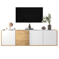 TV-SCHRANK 171,5/35/47 cm weiß Holz MDF mit 3 Türen und 3 Schubladen - Weiß, Holzwerkstoff (171.5/47/35cm) - OKWISH