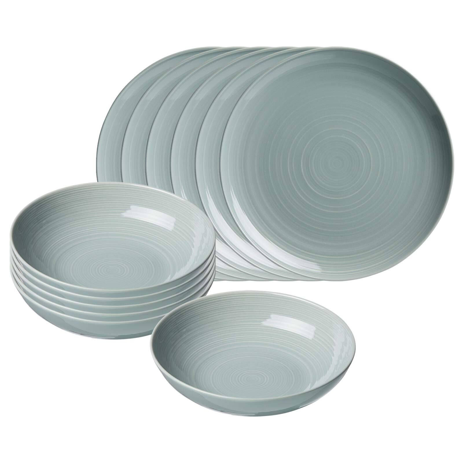 TAFELSERVICE Suomi Blau 12er Set - Blau, Keramik (1/1/1cm) - Ritzenhoff Breker