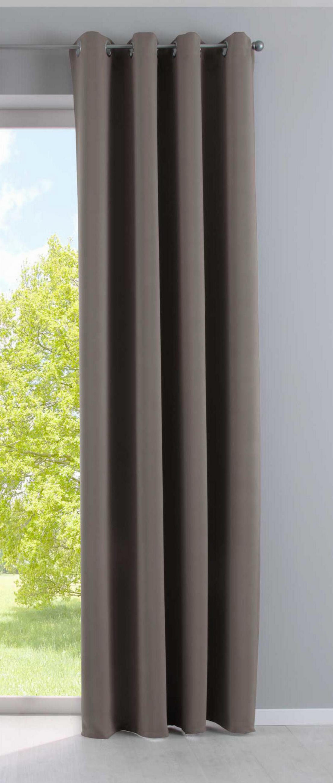 VORHANG »NEW YORK« HxB 245x140 cm Taupe - Taupe, Textil (140/245cm) - Gardinenbox