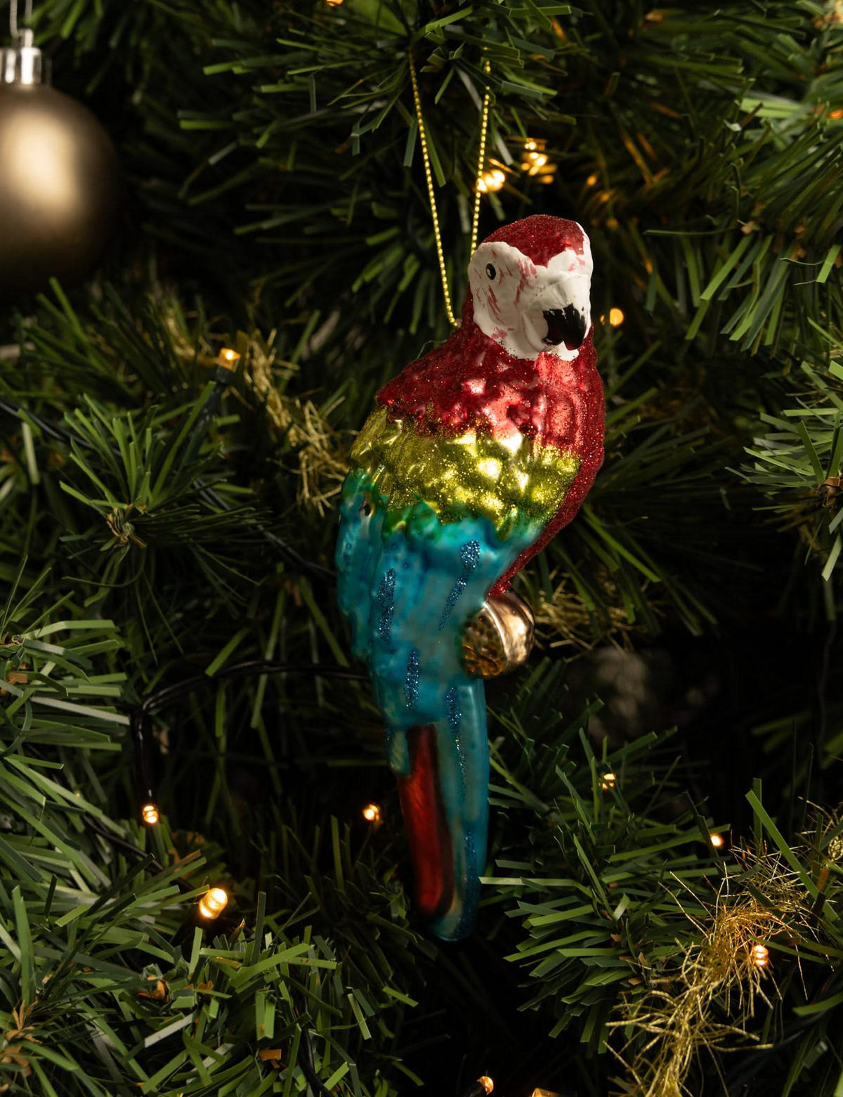 WEIHNACHTSKUGEL Papagei 15 cm - Multicolor, Glas (5/15/1cm)