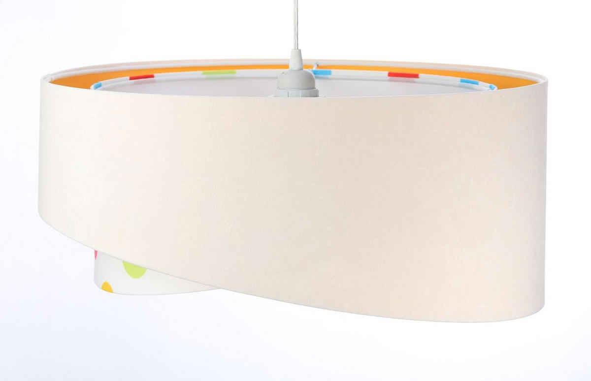 HÄNGELEUCHTE Weiß 50/23 cm - Orange, Kunststoff (50/1/23cm) - ONZENO