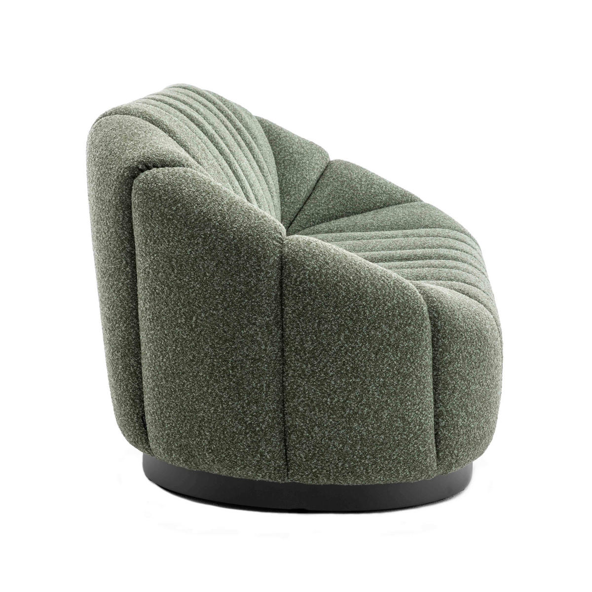 SOFA 3-Sitzer, Grün - Grün, Textil (96/83/215cm) - Oviala