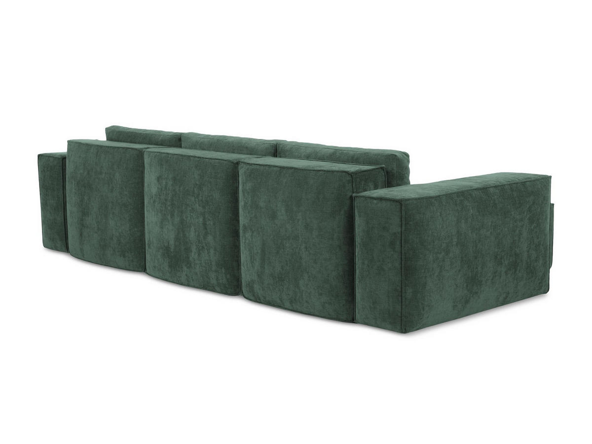 POUF Chenille Stoff Rot - Rotbraun/Schwarz, Holzwerkstoff/Kunststoff (87/46/87cm) - Makamii