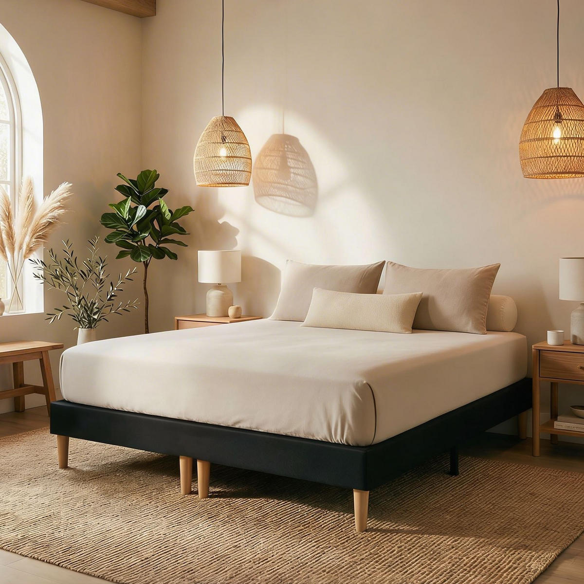 FUTONBETT RENNES 180x200 cm schwarz - Schwarz, Holzwerkstoff (180/200cm) - IDIMEX