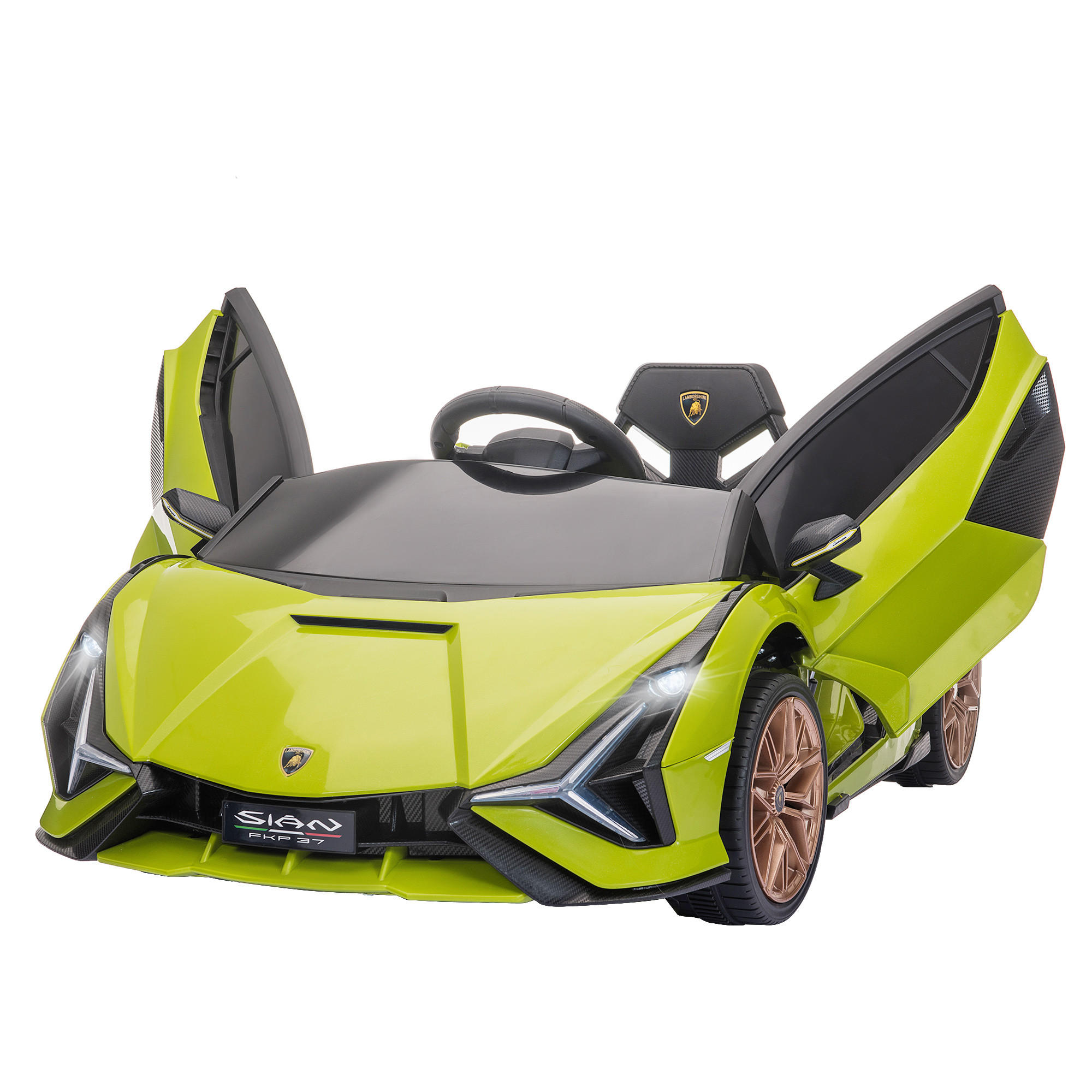 KINDER ELEKTROAUTO, Kunststoff+ Metall; Grün - Grün, Metall (108/62/40cm) - HOMCOM