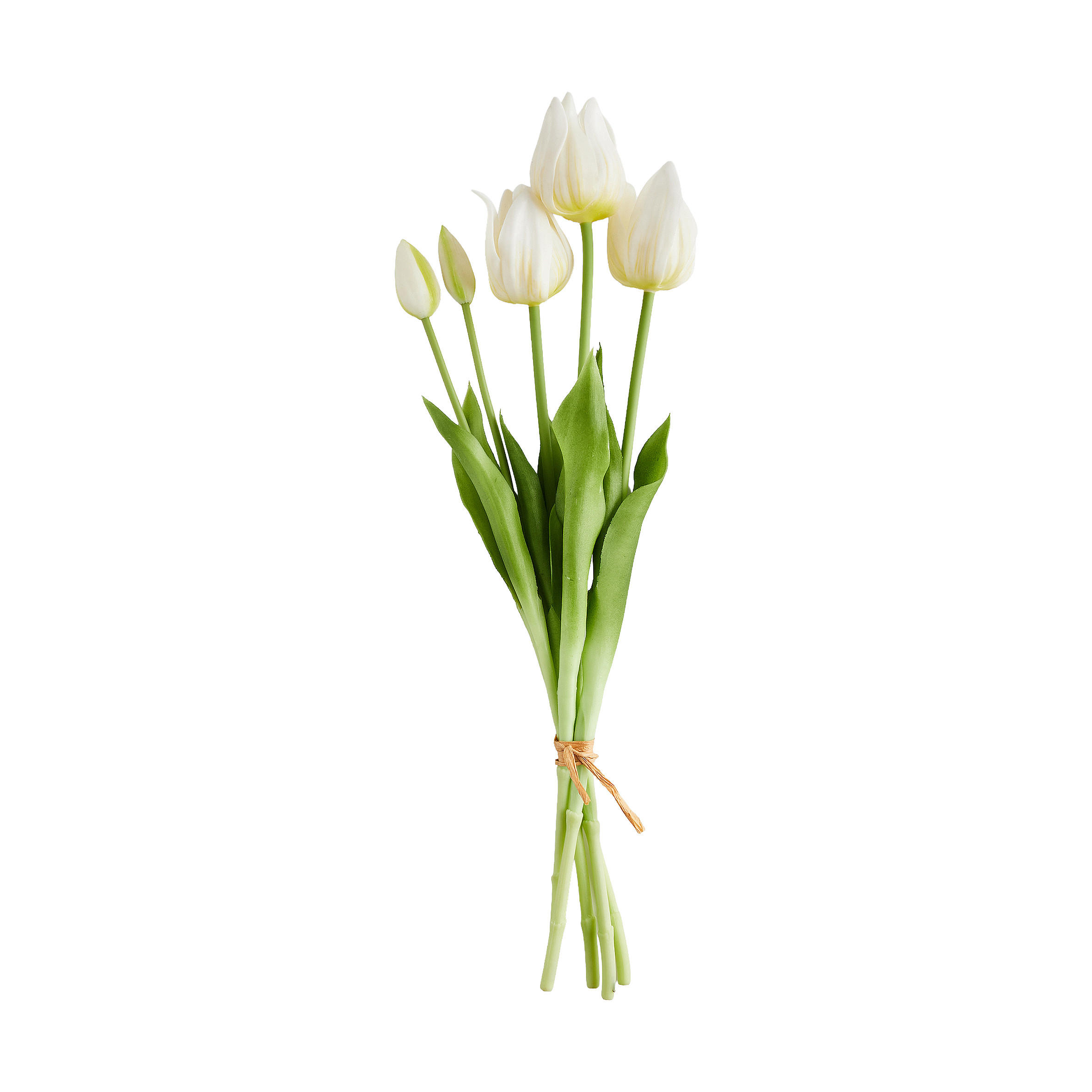 BLUMENSTRAUSS Tulipaniso - Weiß, Kunststoff (10cm) - home&you