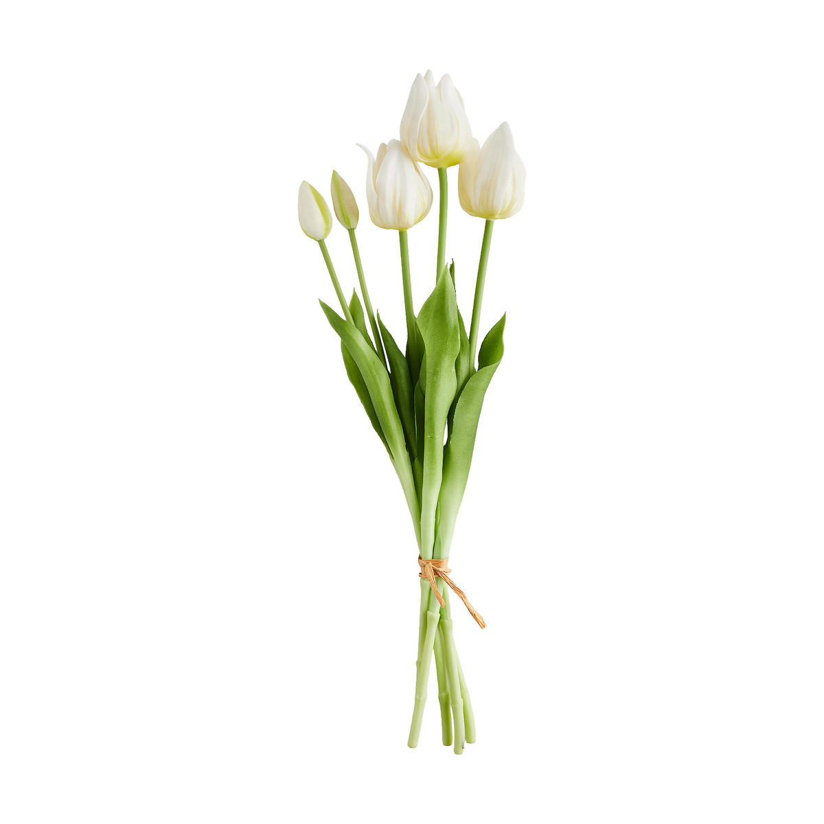 BLUMENSTRAUSS Tulipaniso - Weiß, Kunststoff (10cm) - home&you