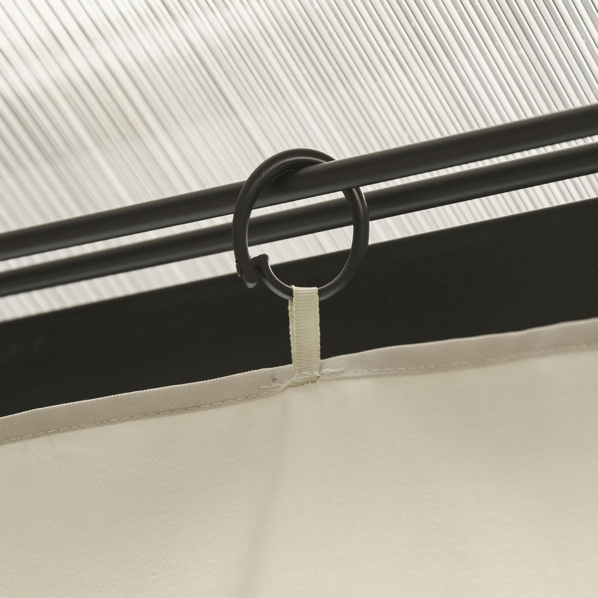 ERSATZVORHANG für Pavillon, Polyester, Beige - Beige, Kunststoff (205/1/302cm) - Outsunny