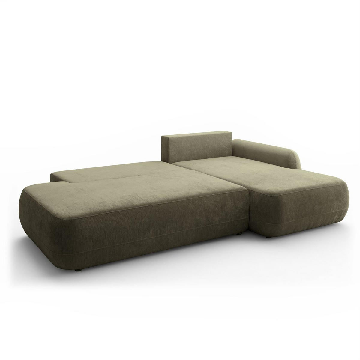 ECKSOFA GOYA mit Schlaffunktion und Bettkasten, Rechte, Perfect Harmony 39 - Waldgrün, Textil (302/184cm) - Lookway