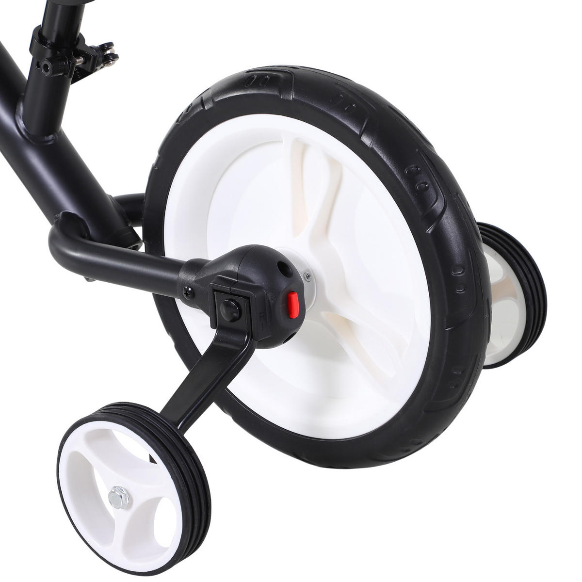 KINDER Laufrad Kinderfahrrad Stützräder Pedale 2-in-1 2-5 Jahre Kunststoff - Schwarz, Kunststoff (85/36/54cm) - HOMCOM