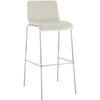 BARHOCKER Samt Creme - Chromfarben/Creme, Textil/Metall (43/100/48cm) - CLP