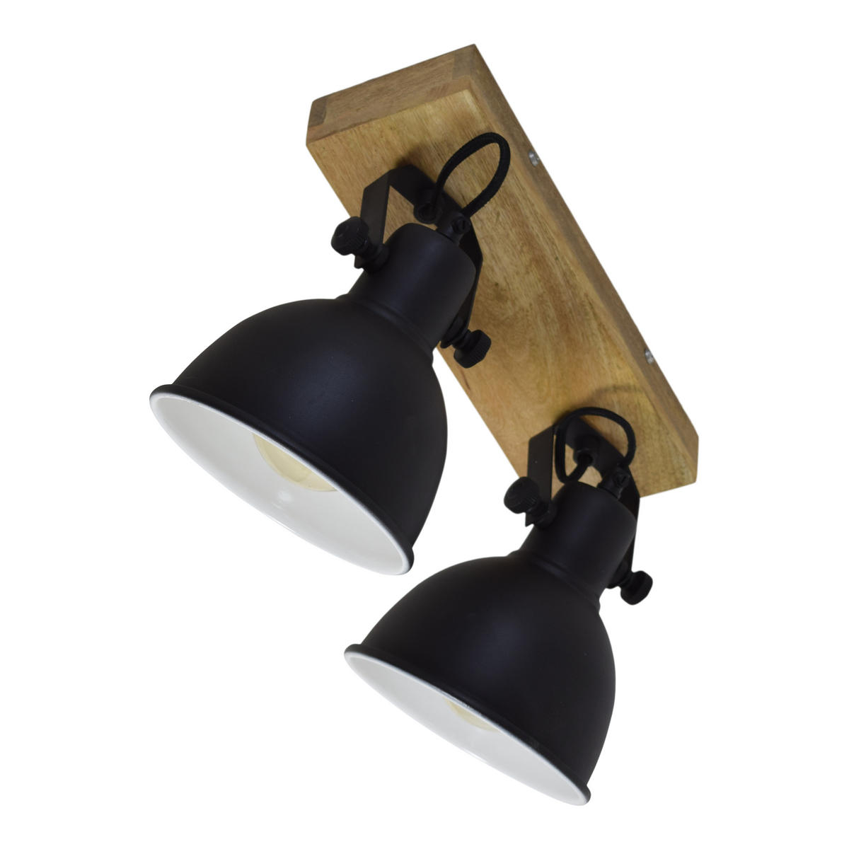 DECKENSTRAHLER Woody Schwarz - Schwarz, Metall (16/28/16cm) - Urban Interiors