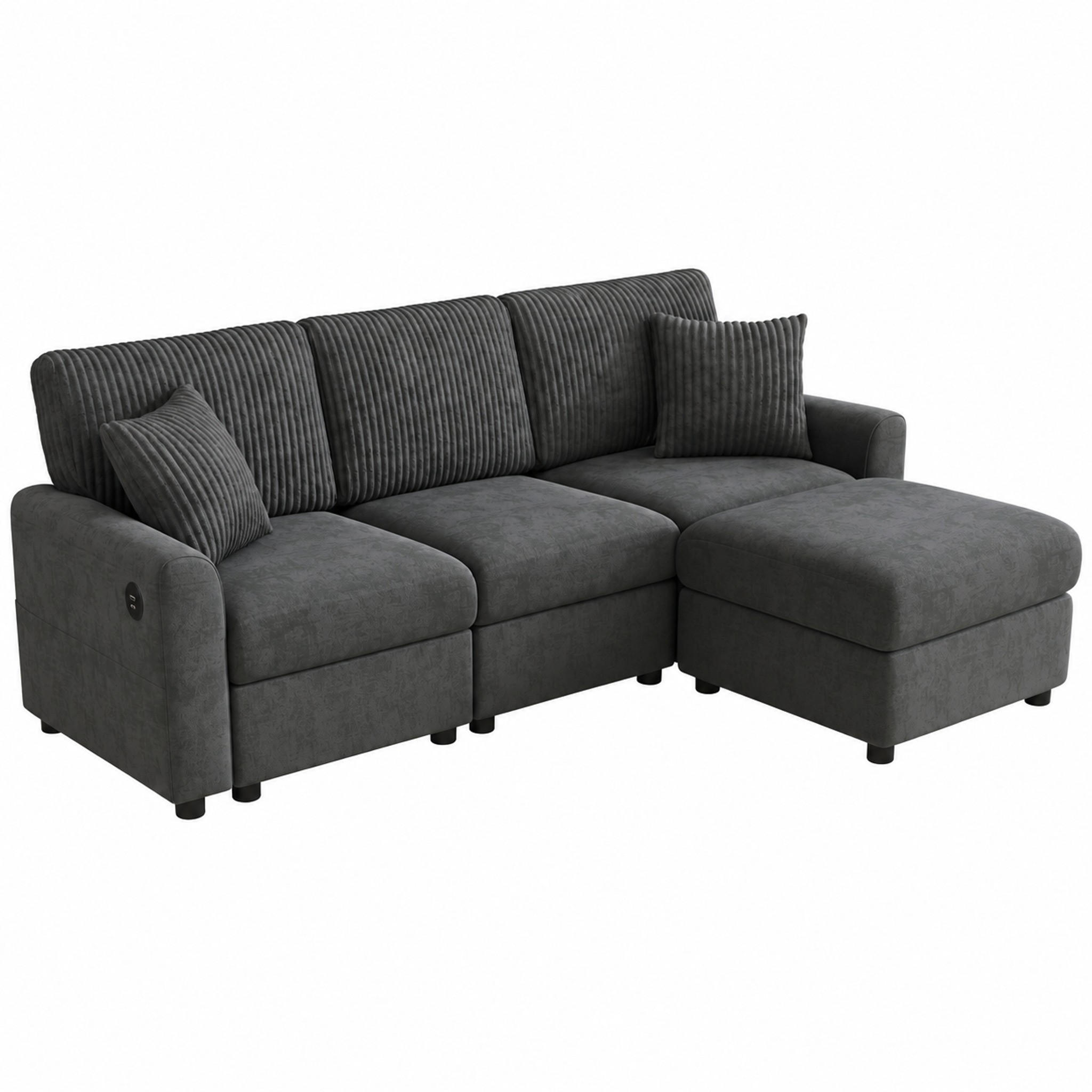 Meubliv Sofa Schwarz 223x146 cm