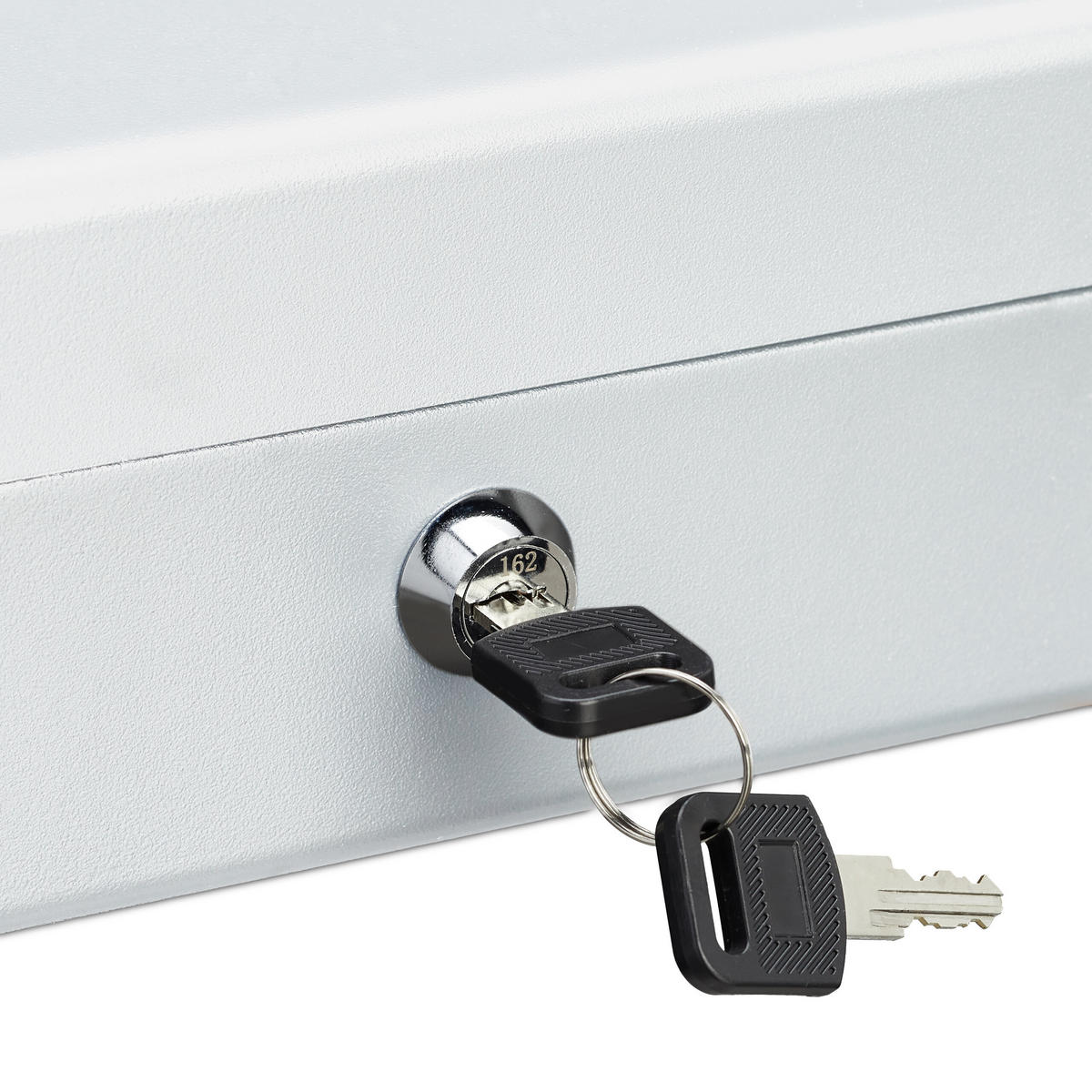 GELDKASSETTE Euro-Münzzählbrett - Silberfarben, Kunststoff/Metall (30.5/8.5/24.5cm) - Relaxdays