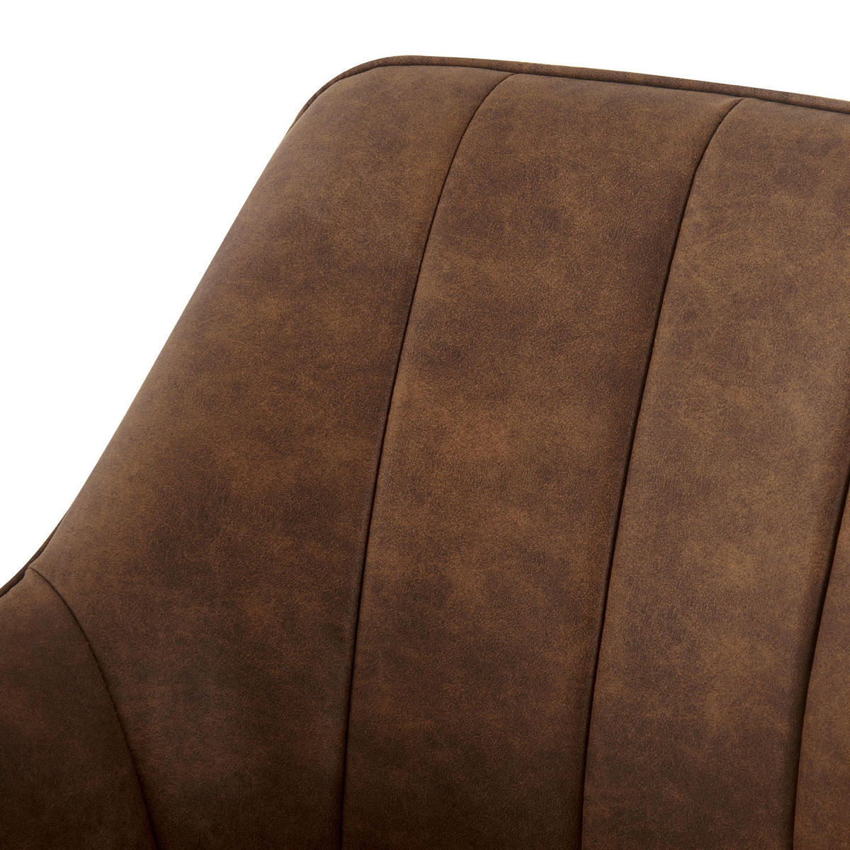 BÜROSTUHL LEON Braun höhenverstellbar 360°drehbar - Schwarz/Braun, Kunststoff/Textil (61/83/64cm) - DUBI Möbel