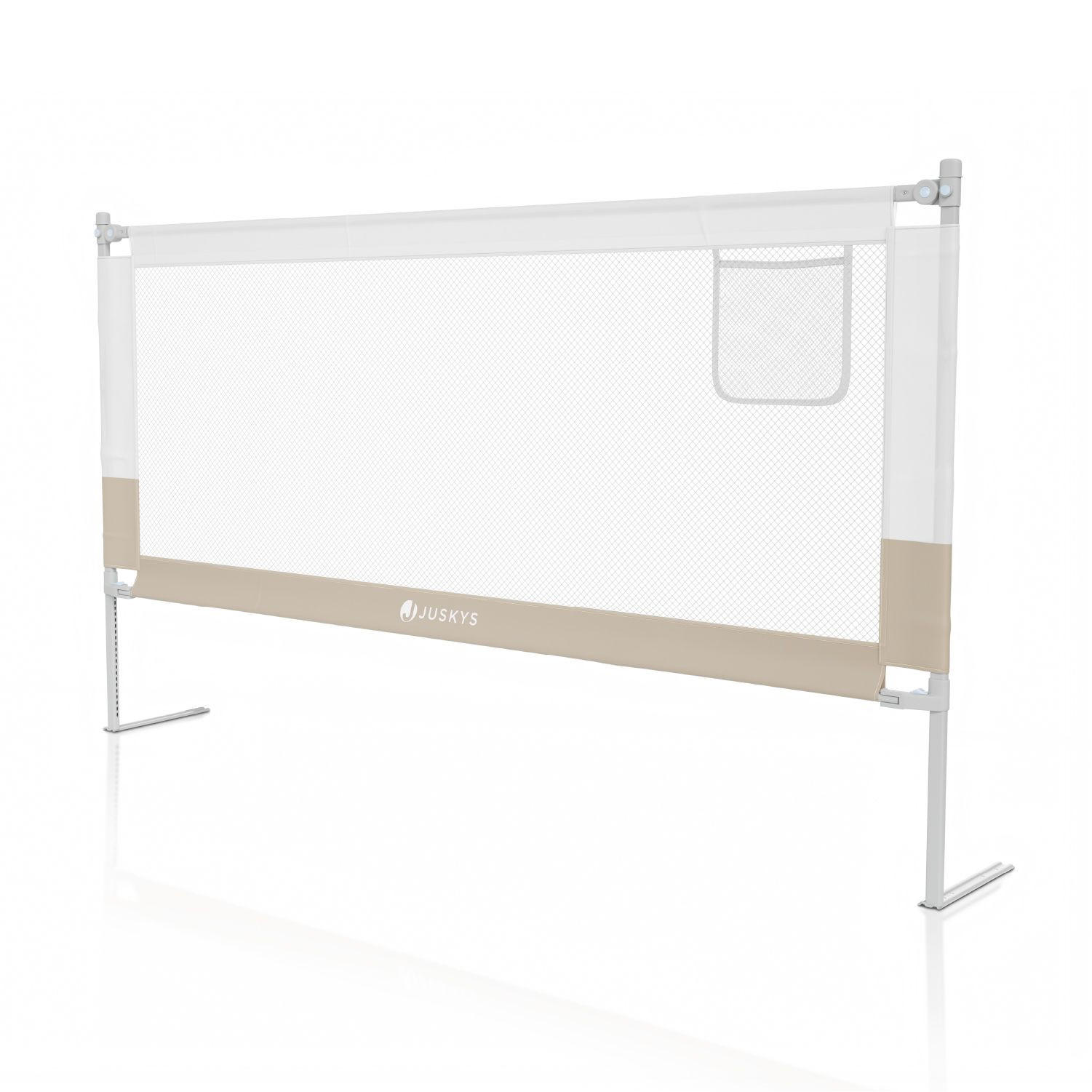 BETTSCHUTZGITTER Jaron 180/71-101 cm - Beige, Textil (180/180cm) - Juskys