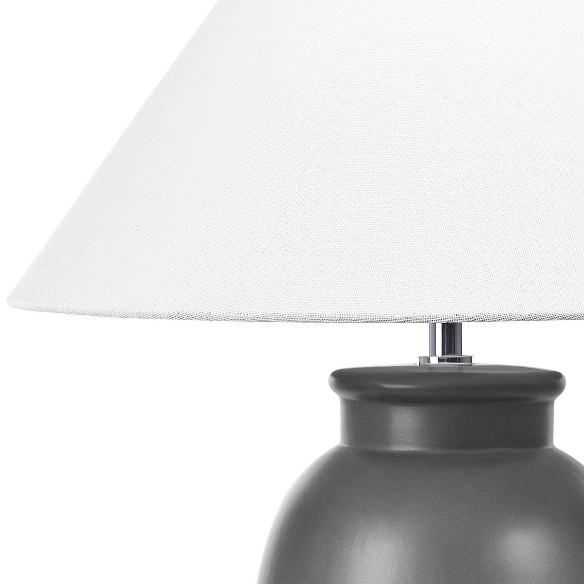 TISCHLAMPE Patillas 40/40/52 cm - Schwarz, Keramik (40/40/52cm) - Beliani