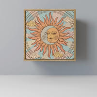 SIDEBOARD MYSTICAL STRUCTURE, Eichefarben, 57,5x42x57,5 cm, Ohne Füße - Eichefarben/Multicolor, Holzwerkstoff (57.5/57.5/42cm) - SpaceRebels