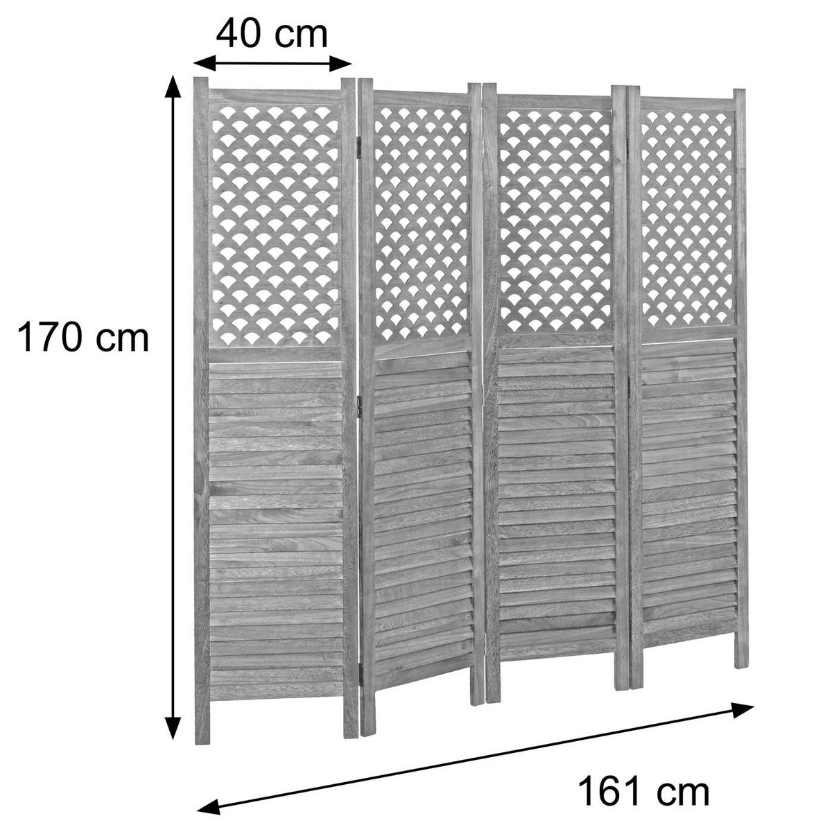 PARAVENT Weiß - Weiß, Holz (161/170/2cm) - MCW