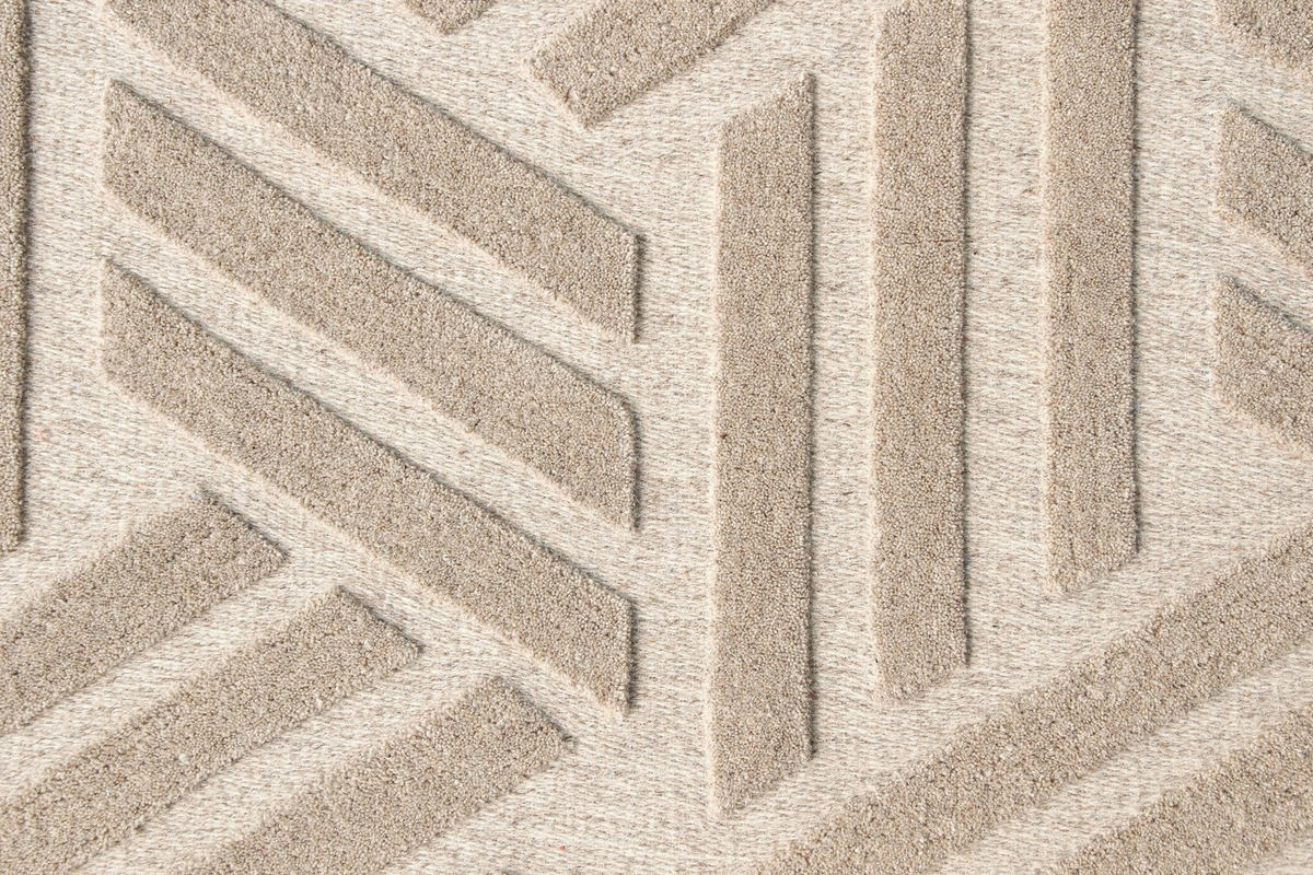 TEPPICH handgefertigt Natur beige - Beige, Naturmaterialien (120/170cm) - AFK Living