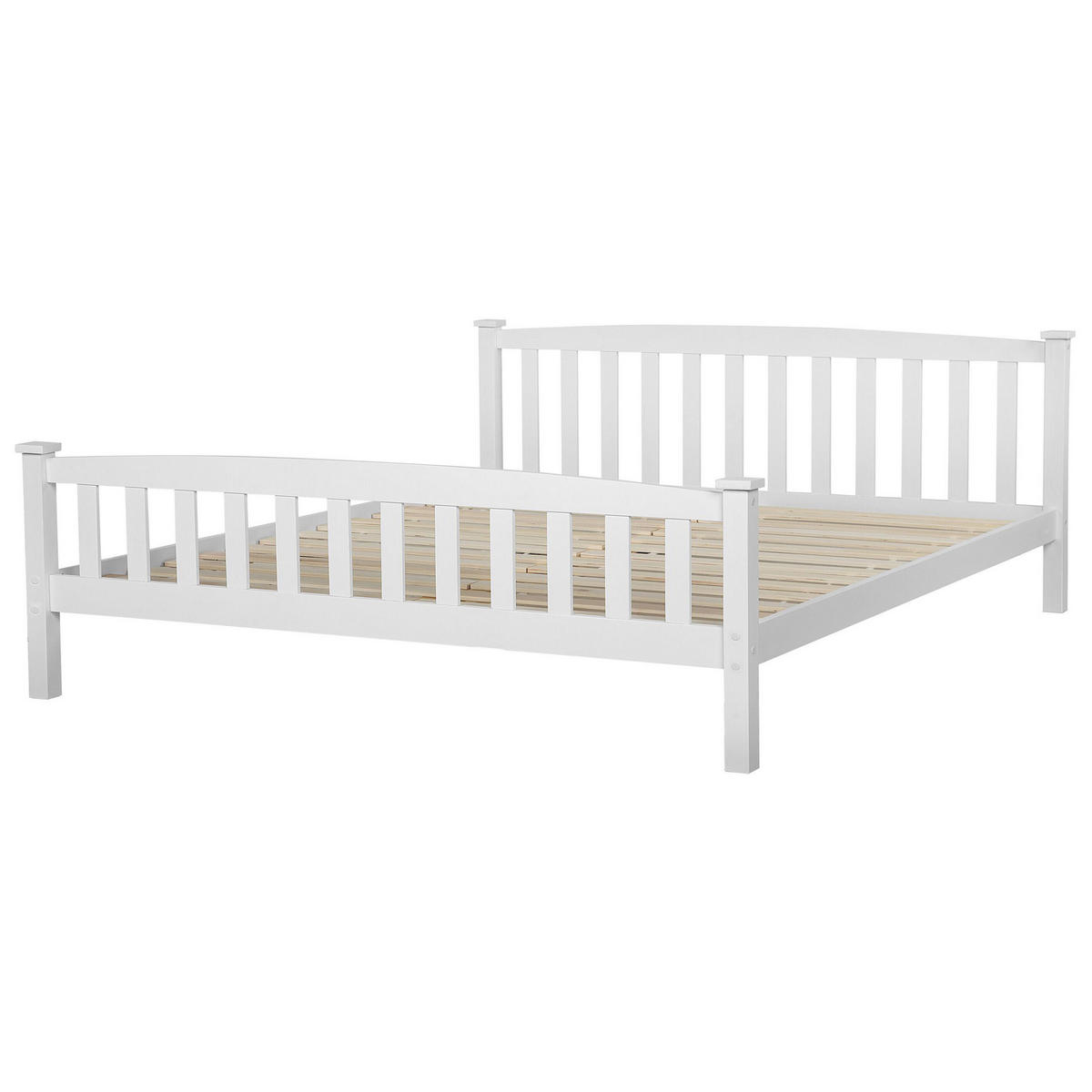 HOLZBETT 180/200cm Weiß Giverny - Weiß, Holz (180/200cm) - Beliani