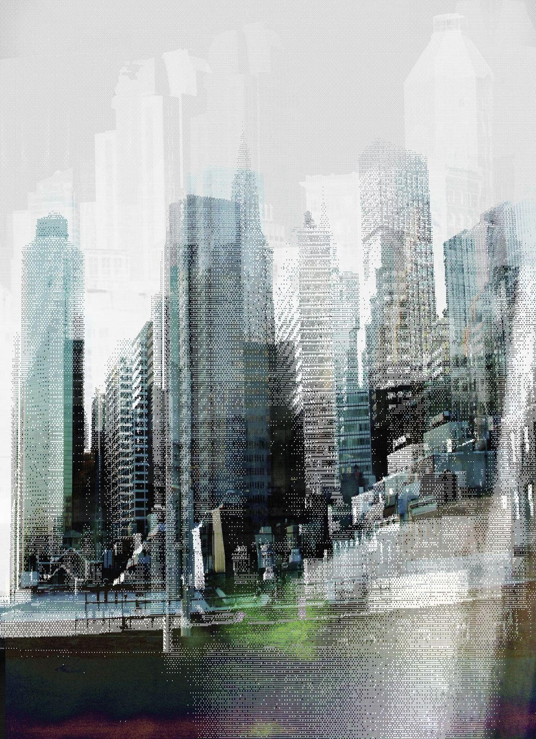 FOTOTAPETE Stadtbild 184 x 254 cm - Grau, Papier (184/254cm) - Sanders & Sanders