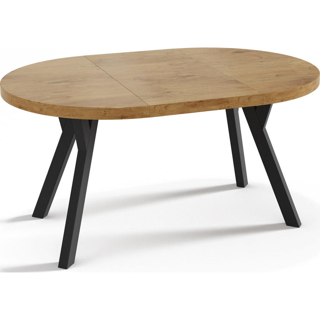 Thumbnail - WFL Group Esstisch, Eiche, Holzwerkstoff, Rund,Rund, 100x76x100 cm, Esszimmer, Tische, Esstische