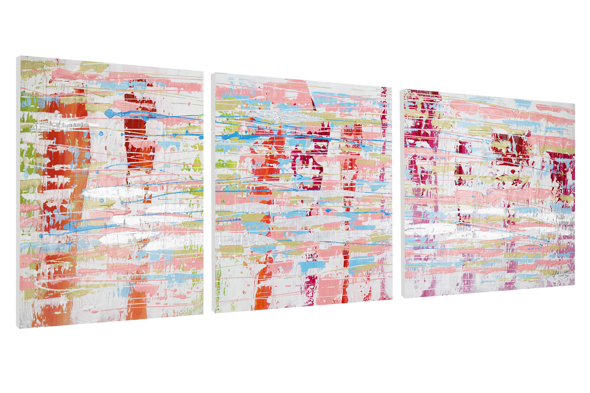 LEINWANDBILD 3-TEILIG Bunt 150/50 cm - Multicolor, Textil (150/50cm)