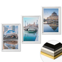 WANDBILDER 3er-Set - 40x60 cm Weißer Rahmen - Architektur von Städten am Wasser - Weiß, Kunststoff (40/60cm) - ArtPrintCave