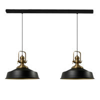 PENDELLEUCHTE Asletl 2 Flammig 41/36 cm - Schwarz, Metall (36/41/28cm) - Bamyum