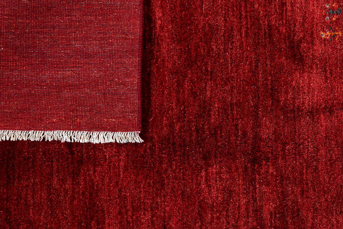 GABBEH-TEPPICH handgeknüpft Rot 234/175 cm Schurwolle - Rot, Textil (175/234cm) - Looma