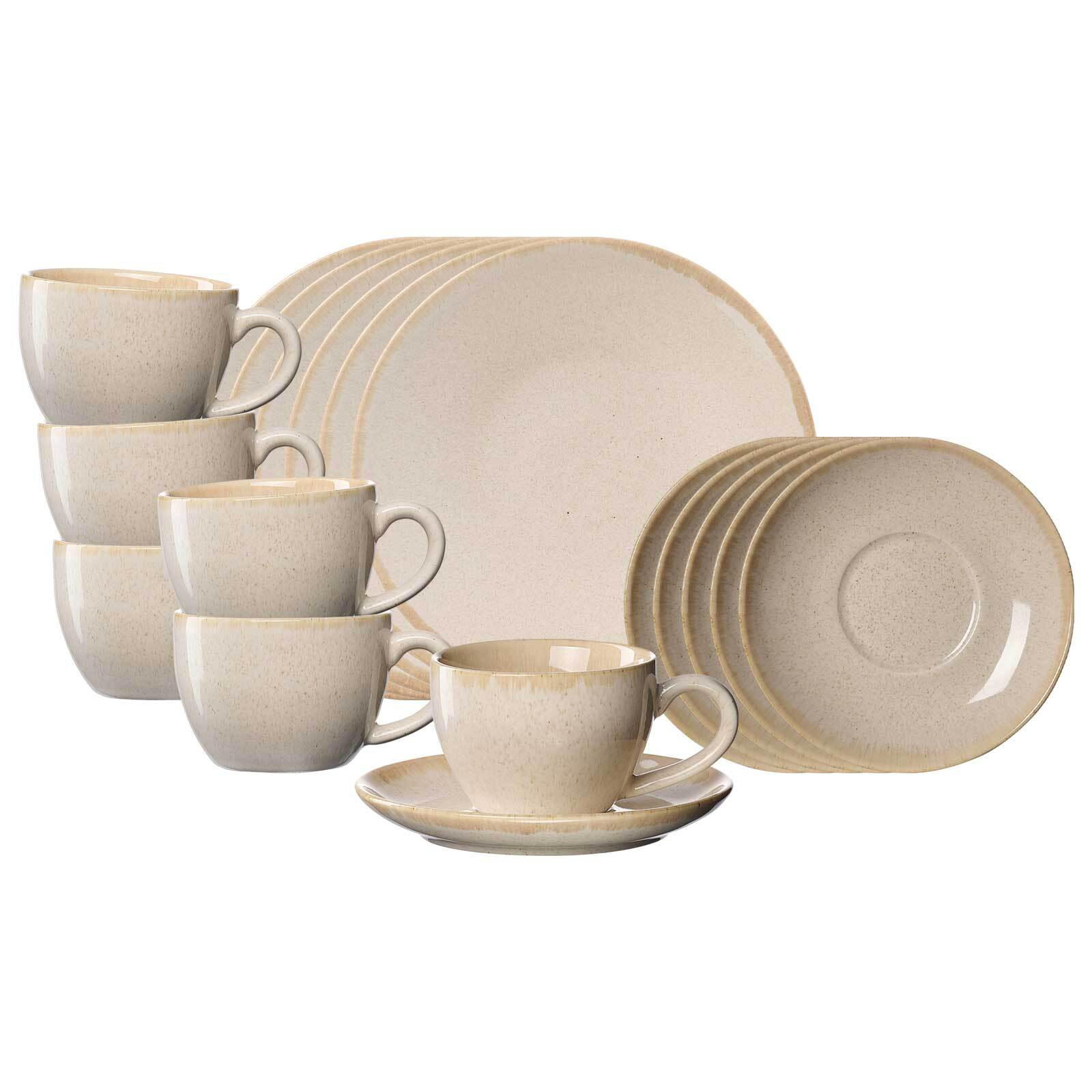 KAFFEESERVICE Sahara Creme 18er Set - Creme, Keramik (1/1/1cm) - Ritzenhoff Breker