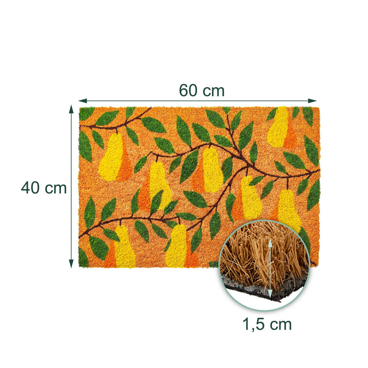 ROHOŽ - viacfarebná, textil/plast (60/40cm) - Relaxdays