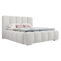 POLSTERBETT Wizko Boucle - Chromfarben/Creme, Holz/Holzwerkstoff (180/200cm) - MIRJAN24