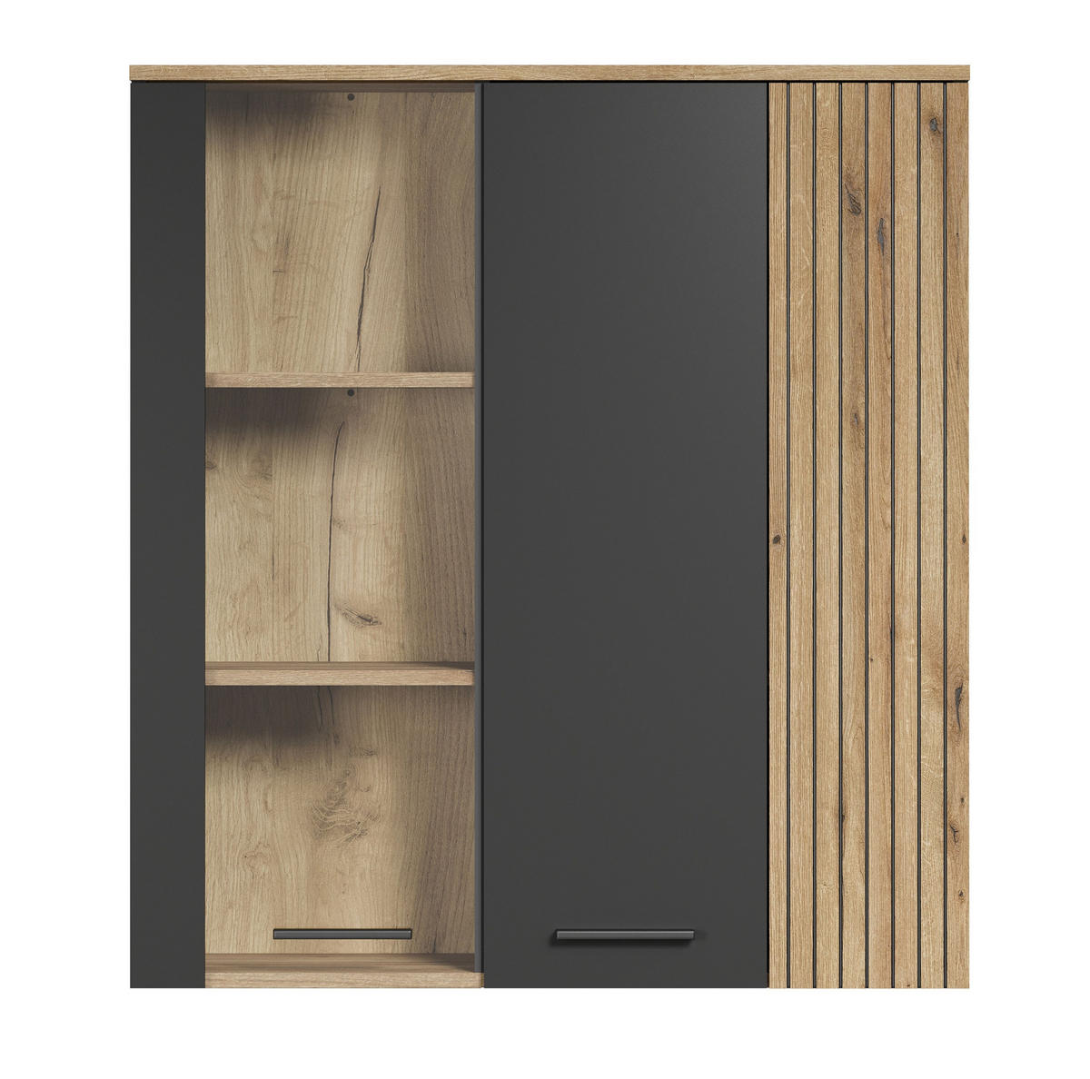 VITRINE Esteban Anthrazit - Anthrazit, Holzwerkstoff (90/99/34cm) - Trendteam