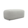 POUF Bouclé Stoff Grau - Hellgrau/Schwarz, Kunststoff/Textil (92/40/48cm) - Makamii