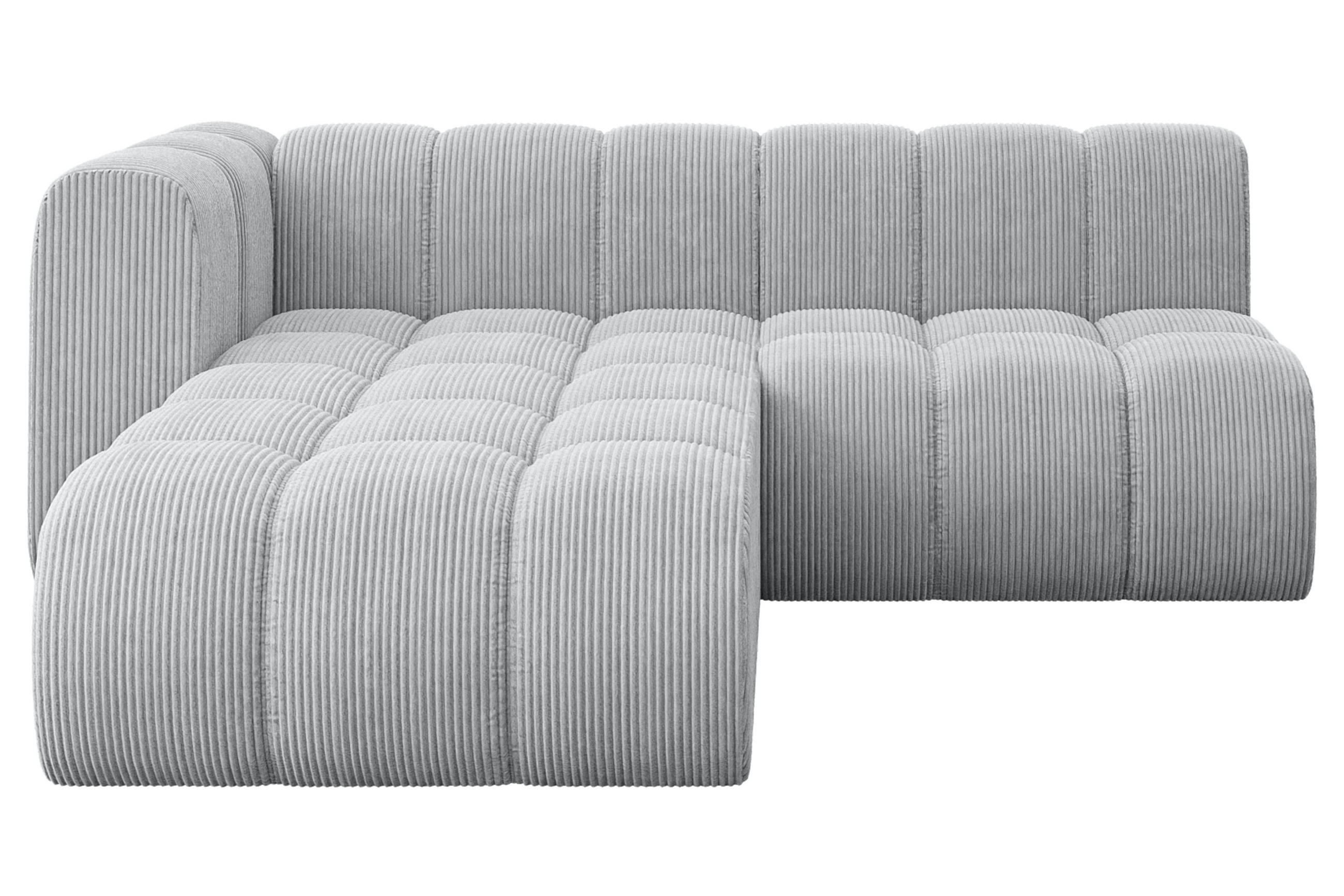 ECKSOFA modulares Sofa Darnel-L1 - 205x177x70 cm Grau - Grau, Holzwerkstoff/Textil (205/177cm) - ALTDECOR