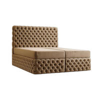 POLSTERBETT Chesterfield Beige 180x210 cm - Beige, Textil (180/210cm) - B&B Home