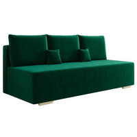 SOFA 3-SITZER Grün OLA Mit Schlaffunktion Ohne Armlehnen - Grün, Textil (195/88/85cm) - Sepro Meble