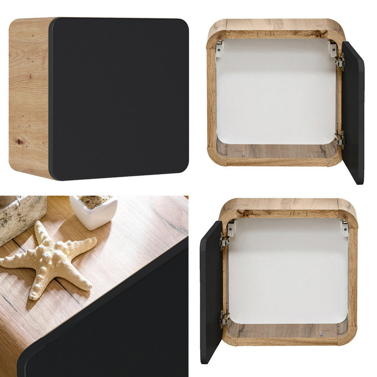 HÄNGESCHRANK New-luton - Grau, Holzwerkstoff (35/35/22cm) - Lomado