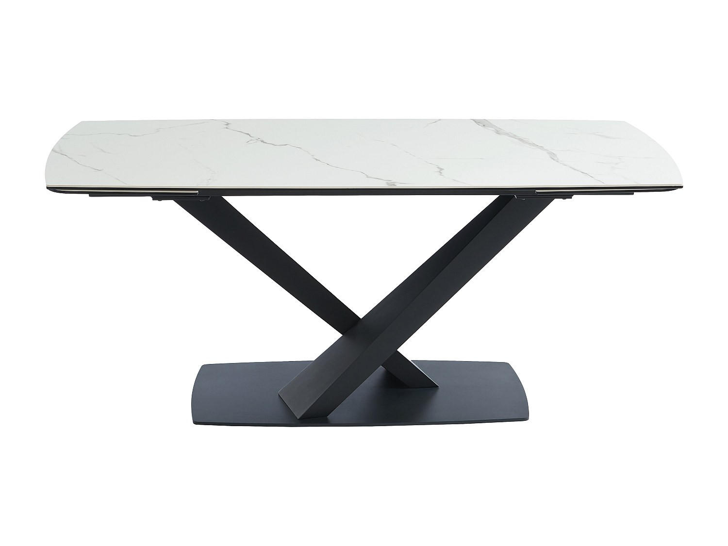 ESSTISCH - 6 Personen, 8 Personen, 10 Personen - Glas, Keramik - Schwarz, Weiß - MALATA - Schwarz/Weiß, Glas/Keramik (90/220/76cm) - Vente-Unique