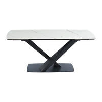 ESSTISCH - 6 Personen, 8 Personen, 10 Personen - Glas, Keramik - Schwarz, Weiß - MALATA - Schwarz/Weiß, Glas/Keramik (90/220/76cm) - Vente-Unique