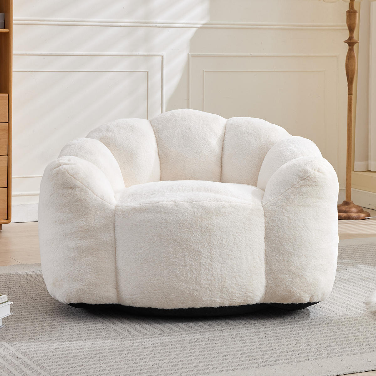 SOFA Velours Weiß - Weiß, Textil (111/68/101cm) - WISHDOR