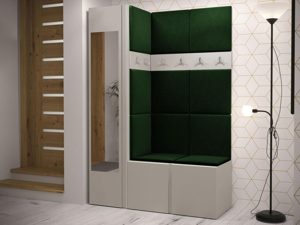 MOBILIER PENTRU HOL Orion X - cașmir/verde, material plastic/compozit lemnos (124/186/46cm) - MIRJAN24