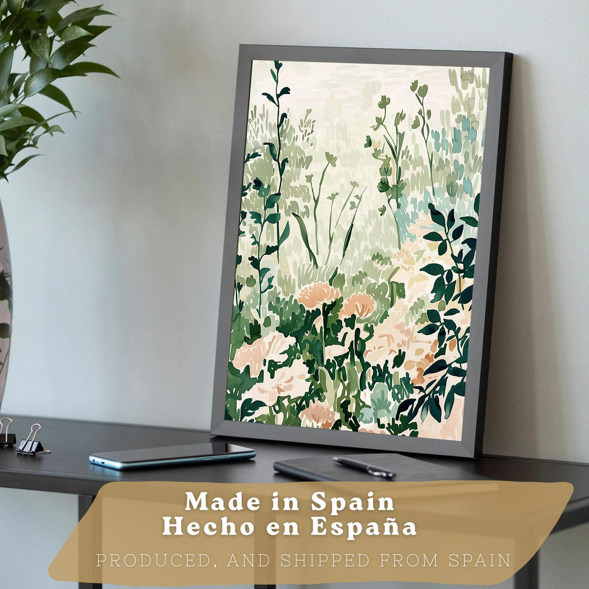 PLAKAT Sada 3 Les A3 Černý rám - černá, papír (29.7/1/42cm) - Nacnic