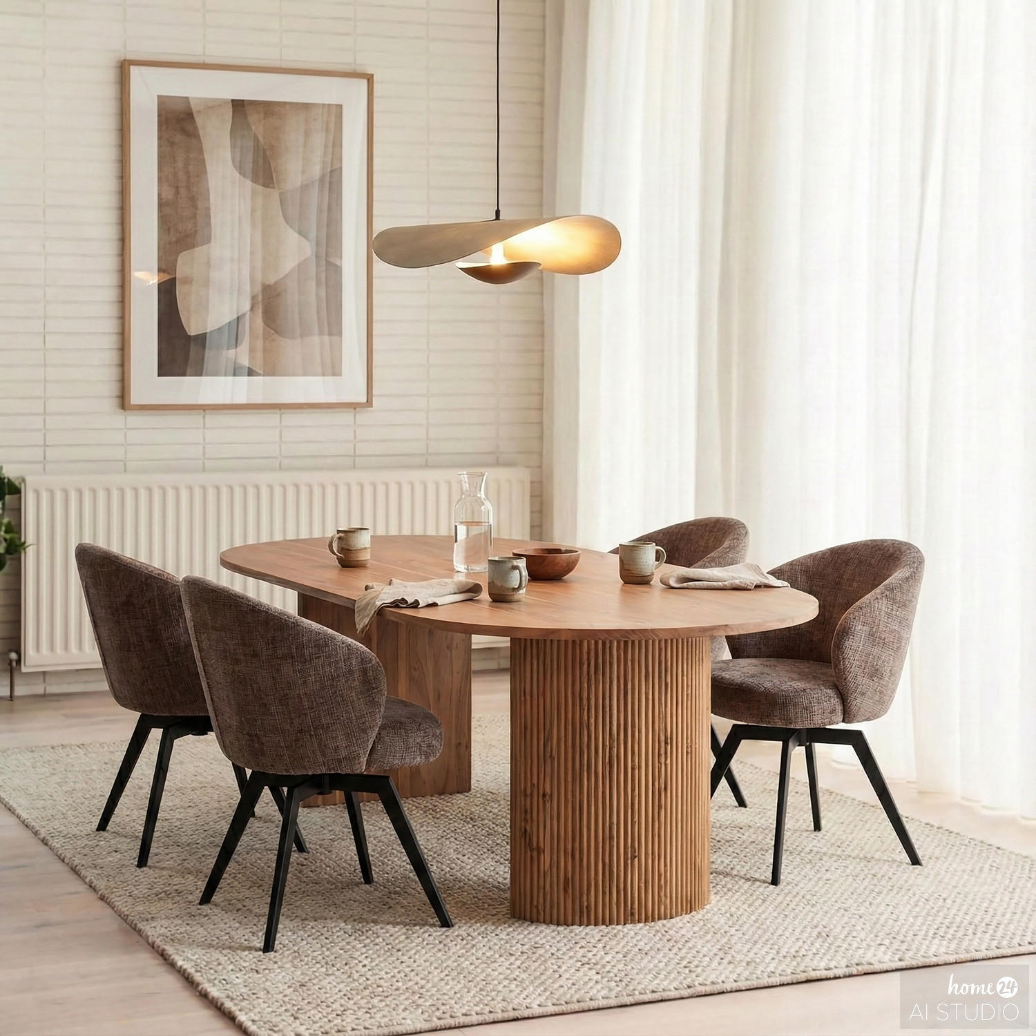 MASSIVER ESSTISCH - Akazie massiv - Braun/Akaziefarben, Akazienholz/Holz (100/200/76cm) - home24